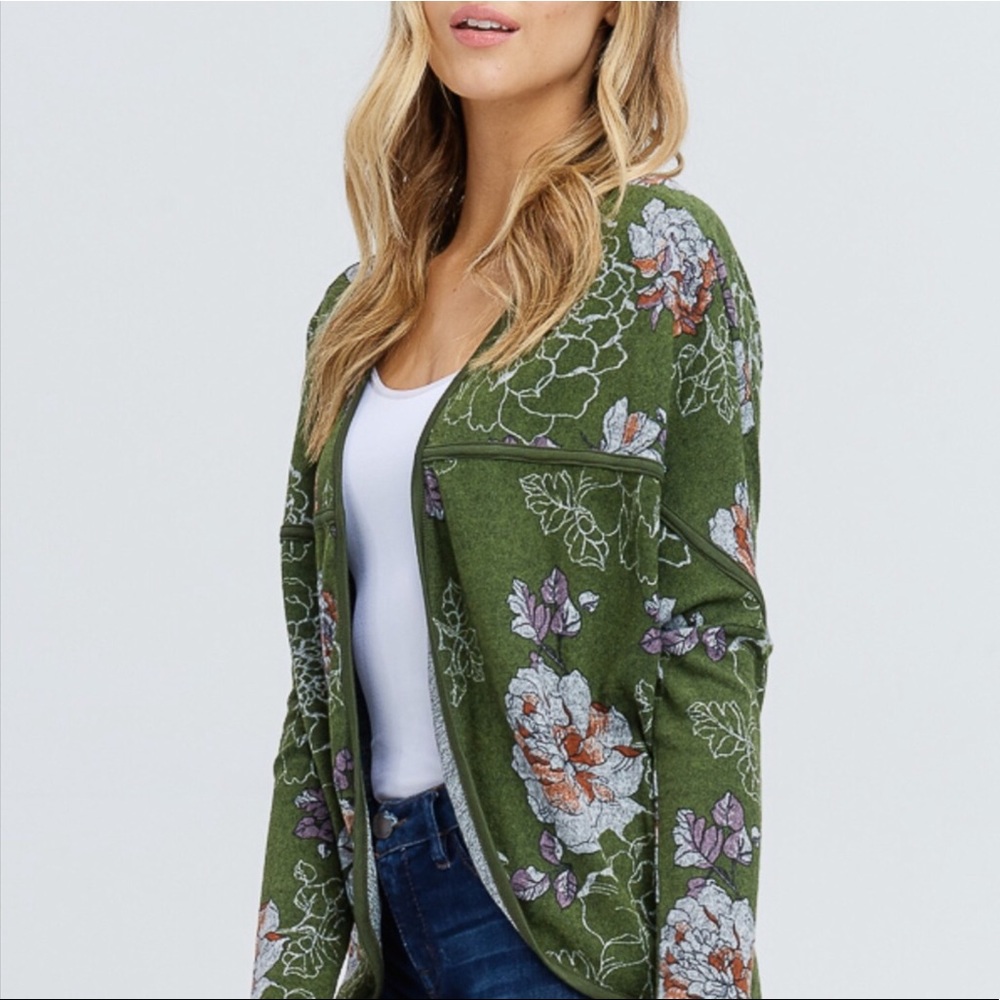 Papermoon Green Floral Cardigan - Picture 3 of 6
